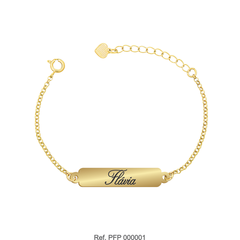 Pulseira Feminina Personalizada placa